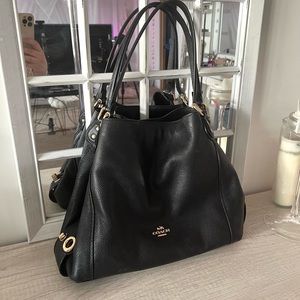 Coach Edie Shoulder Bag 31 in Polished Pebble Leather